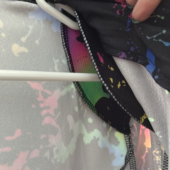 SHEIN curve splash ink print blazer with shoulder pads size 1XL - Picture 4 of 5